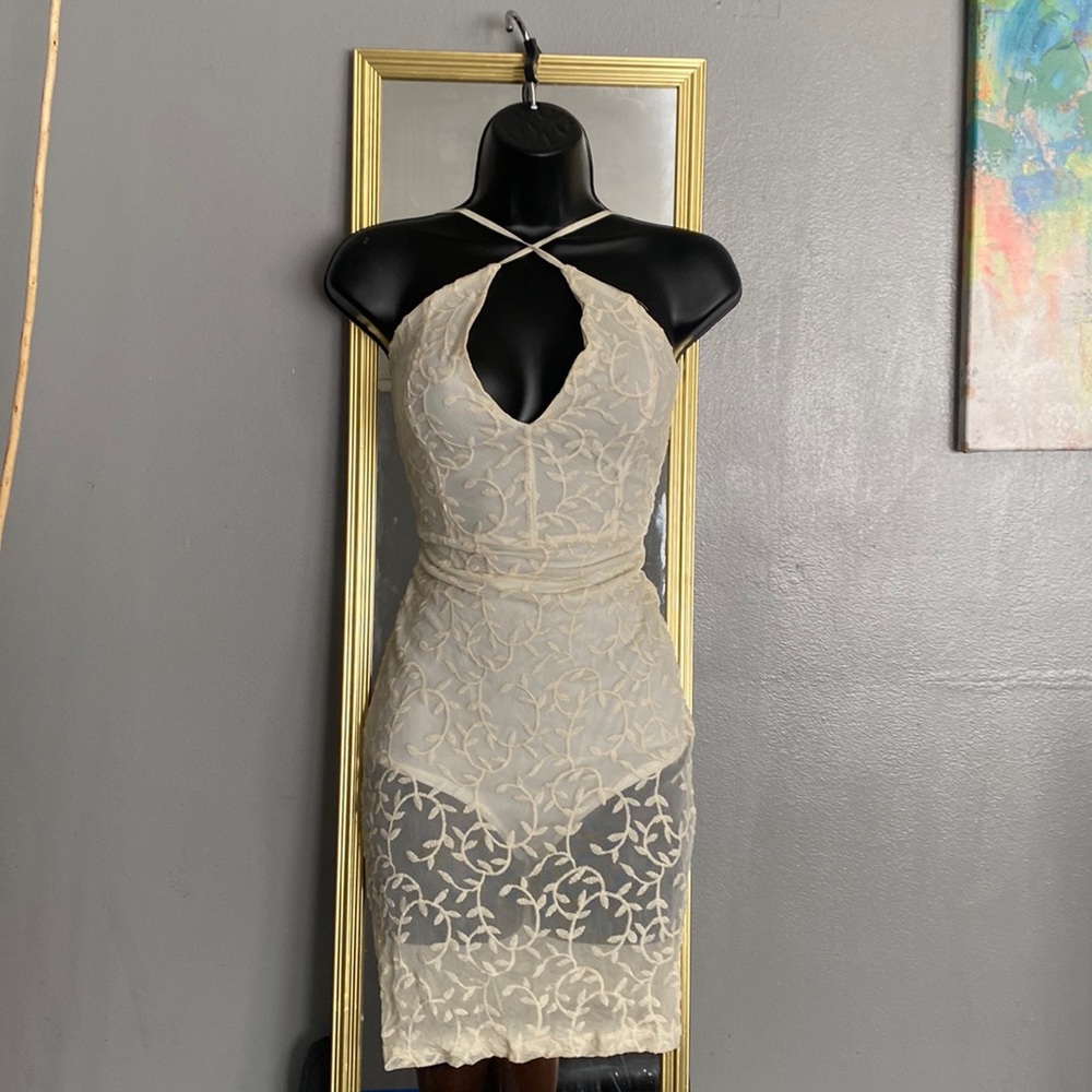 Cream Lace Dress